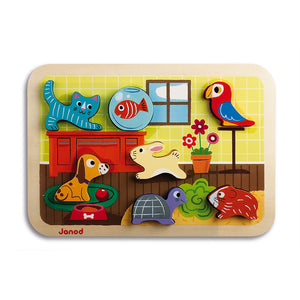 Janod Chunky Puzzle Amino 7 Pieces (Wood) - All-Star Learning Inc. - Proudly Canadian