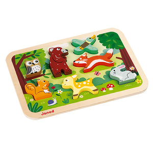 Janod Chunky Puzzle Forest 7 Pieces (Wood) - All-Star Learning Inc. - Proudly Canadian