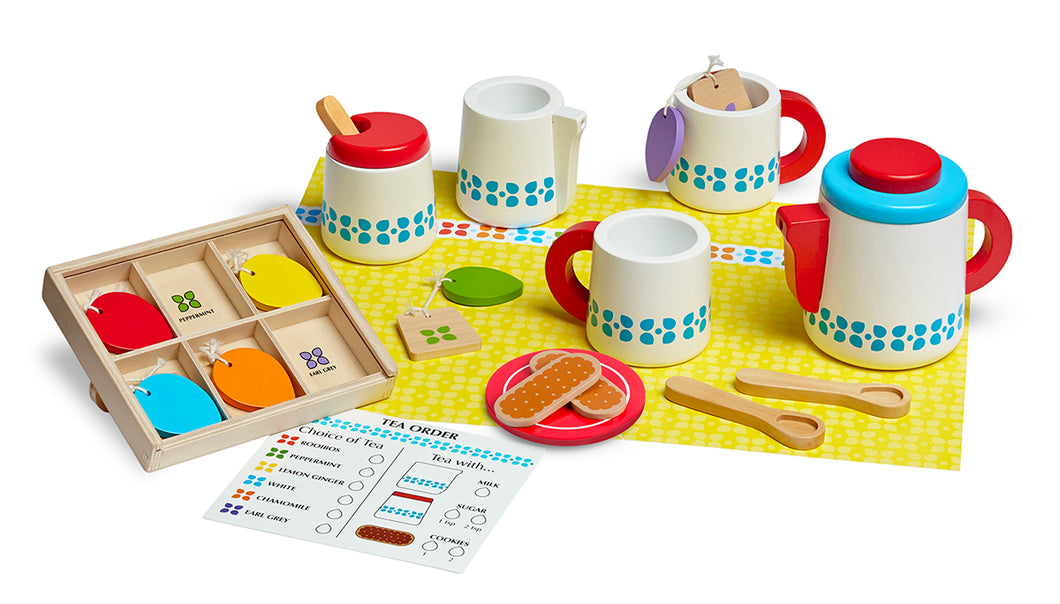 Melissa and Doug Wooden Steep & Serve Tea Set - All-Star Learning Inc. - Proudly Canadian