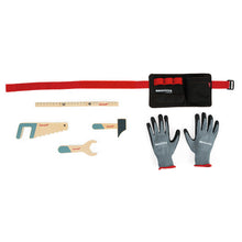 Janod Brico'Kids DIY Tool Belt With Wooden Tools & Gloves