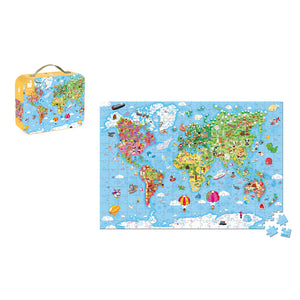 Janod Giant World Map Puzzle - 300 Pieces