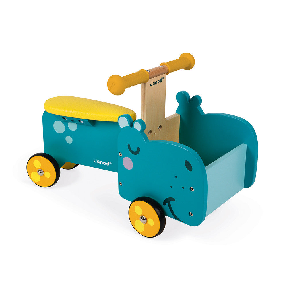 Janod Hippo Ride-On (Wood) - All-Star Learning Inc. - Proudly Canadian