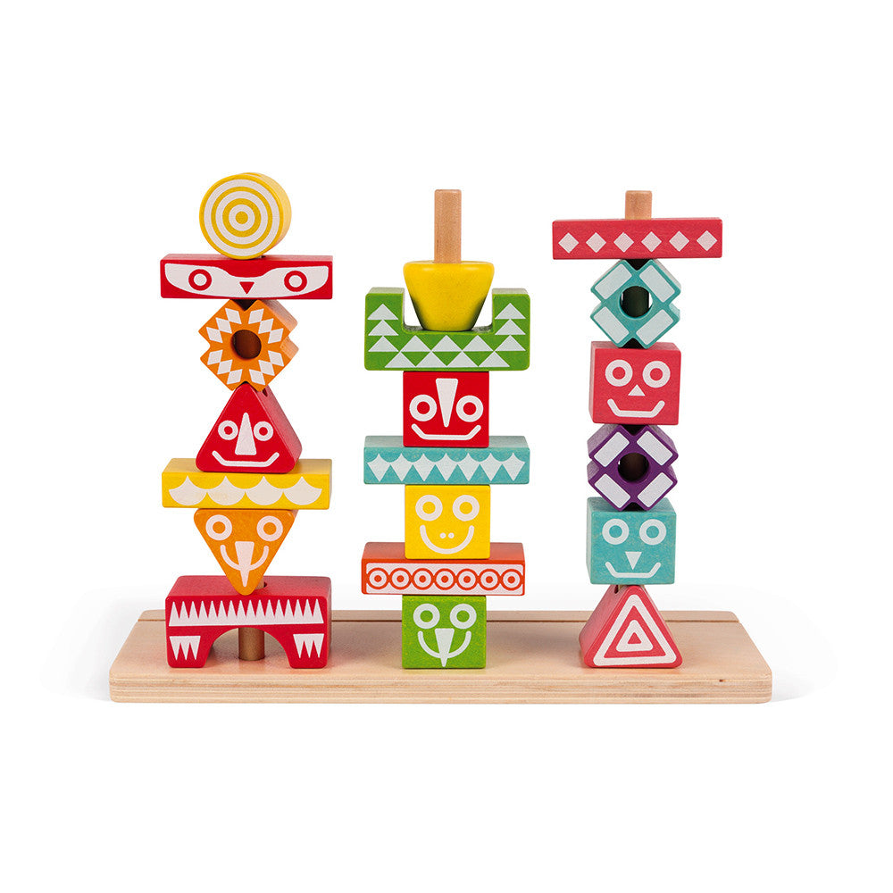Janod I Wood Edutotem Stackable Pieces (Wood) - All-Star Learning Inc. - Proudly Canadian