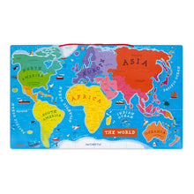 Janod Magnetic World Map Puzzle English Version 92 Pieces (Wood) - All-Star Learning Inc. - Proudly Canadian