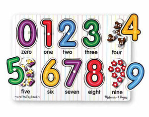 Melissa and Doug See-Inside Numbers Peg Puzzle - 10 pieces - All-Star Learning Inc. - Proudly Canadian