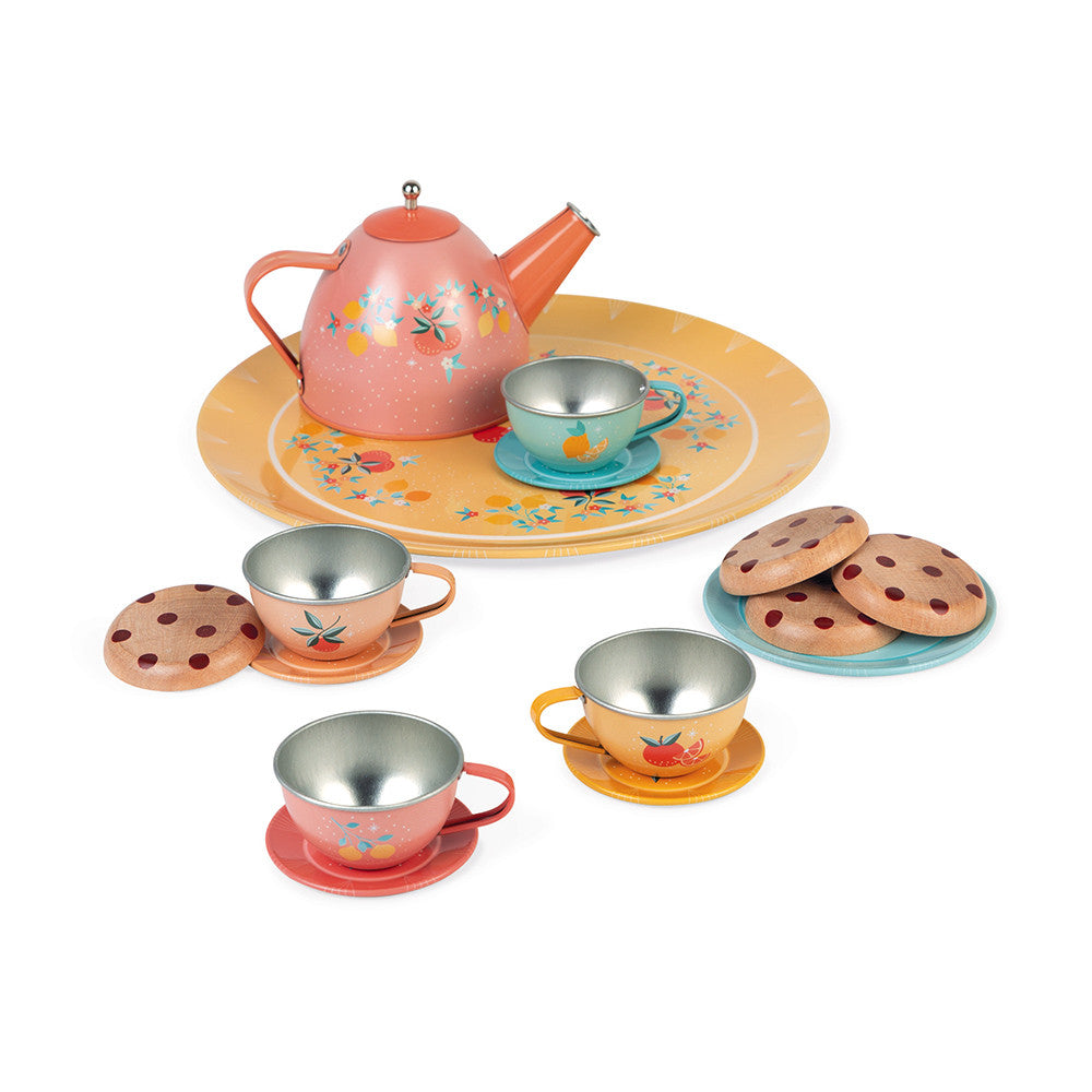 Janod Metal Tea Set Dinnerware - All-Star Learning Inc. - Proudly Canadian