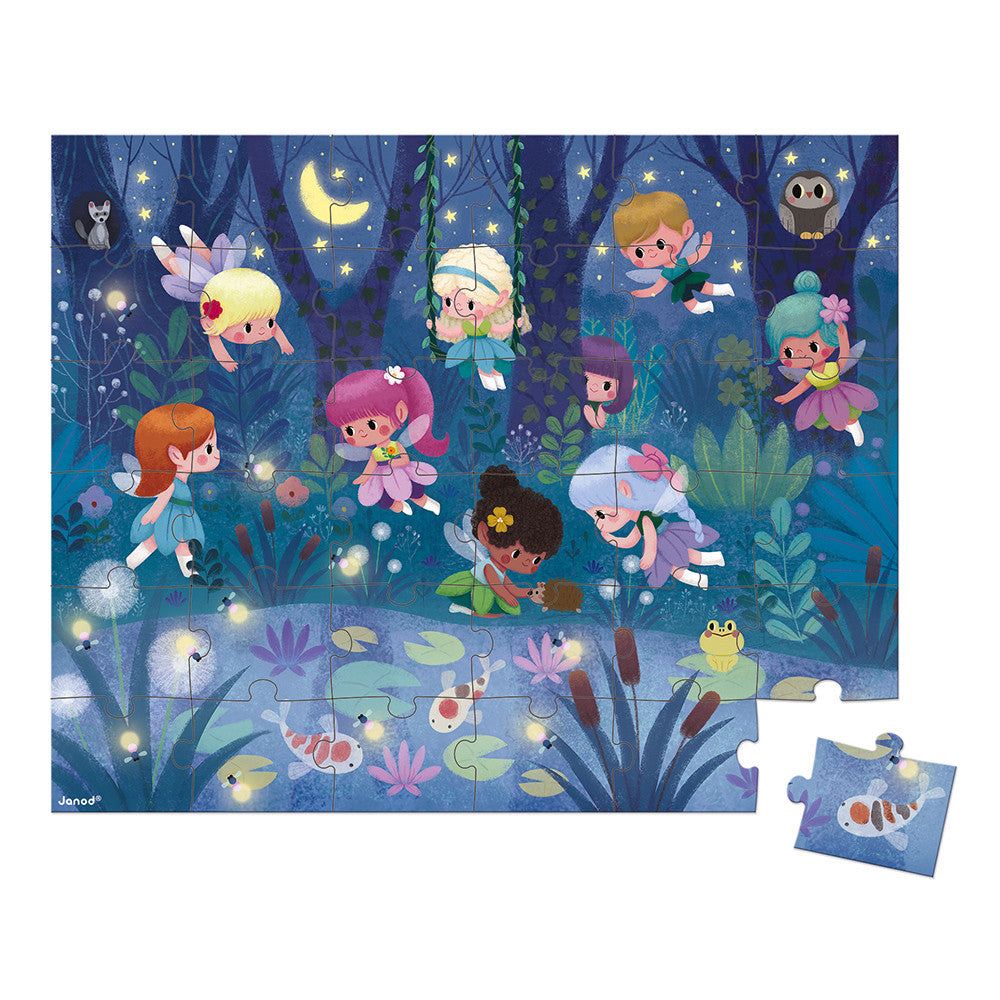 Janod Puzzle Fairies and Waterlilies - All-Star Learning Inc. - Proudly Canadian