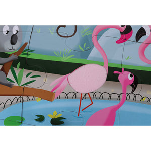 Janod Tactile Puzzle A Day At The Zoo 20 Pieces - All-Star Learning Inc. - Proudly Canadian